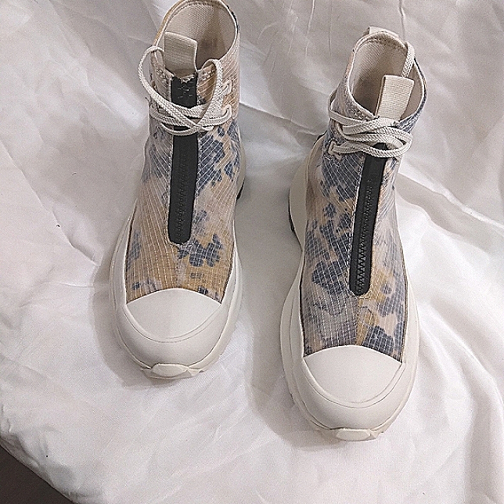 Converse Run Star Hike Zip Platform Canvas Shoe Size 5.5